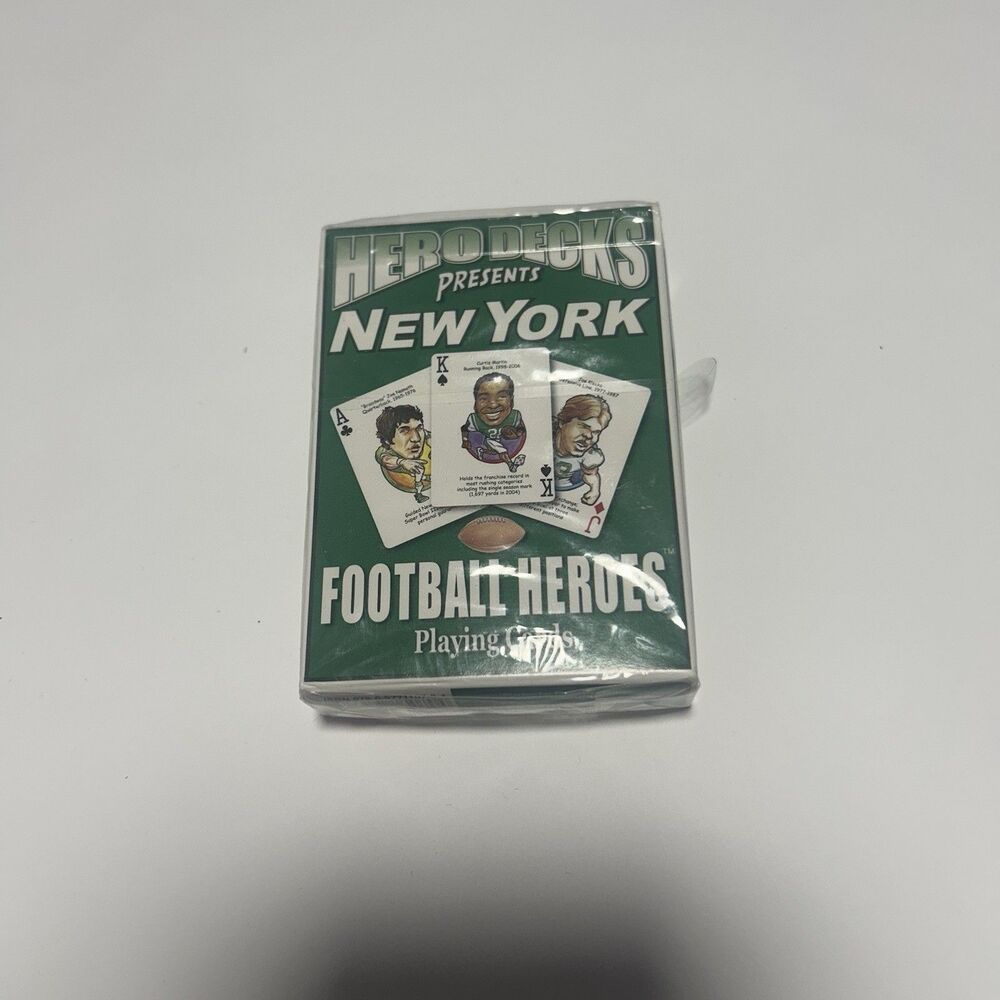 New York Jets Football Heroes: Playing Cards By Hero Decks - Sealed